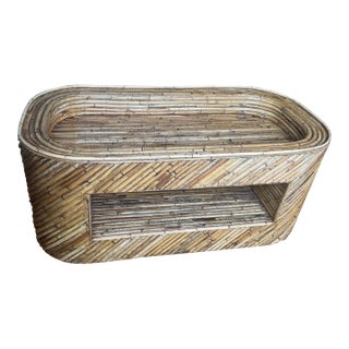 Mid 20th Century Split Reed Coffee Table For Sale