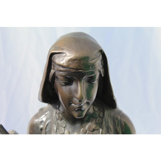 1990s Art Deco Bronze Egyptian Girl with Water Jug Large in the Style of F.Ghilmany For Sale - Image 16 of 18
