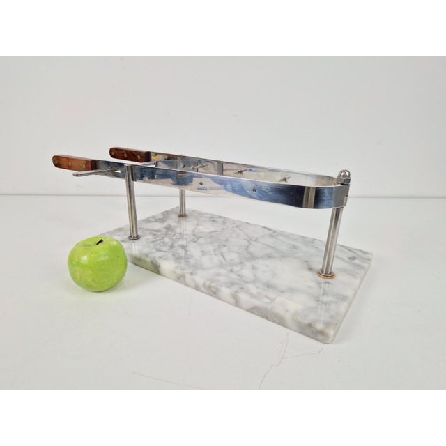 Vintage Ham Holder with Marble Base from Fisher, France, 1970s For Sale - Image 4 of 10