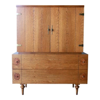 1960s Mid Century Modern American of Martinsville Dresser Gentleman's Chest MCM For Sale