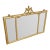 Late 20th Century Ethan Allen Gold Guilt Bevel Edged Triple Hanging Mirror Mantel Mirror For Sale
