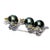 Late 20th Century Bochic “Orient” Vintage South Sea Pearl & Blue Sapphire Ring Set 18K Gold & Silver For Sale - Image 5 of 9