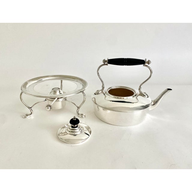 Silver English Silver Spirit Kettle on Stand For Sale - Image 8 of 8