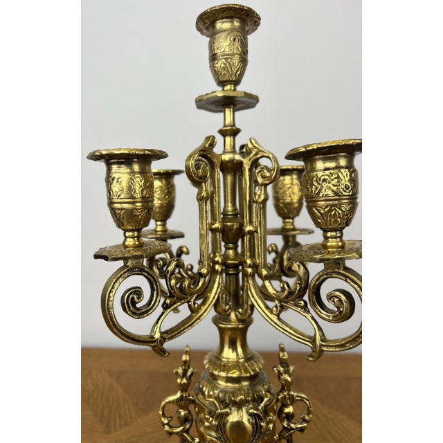Vintage Candleholders in Brass, Set of 2 For Sale - Image 6 of 12