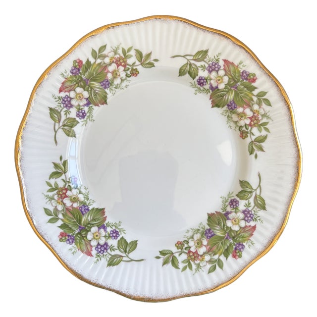 Vintage English Bone China Decorative Dessert Plate For Sale