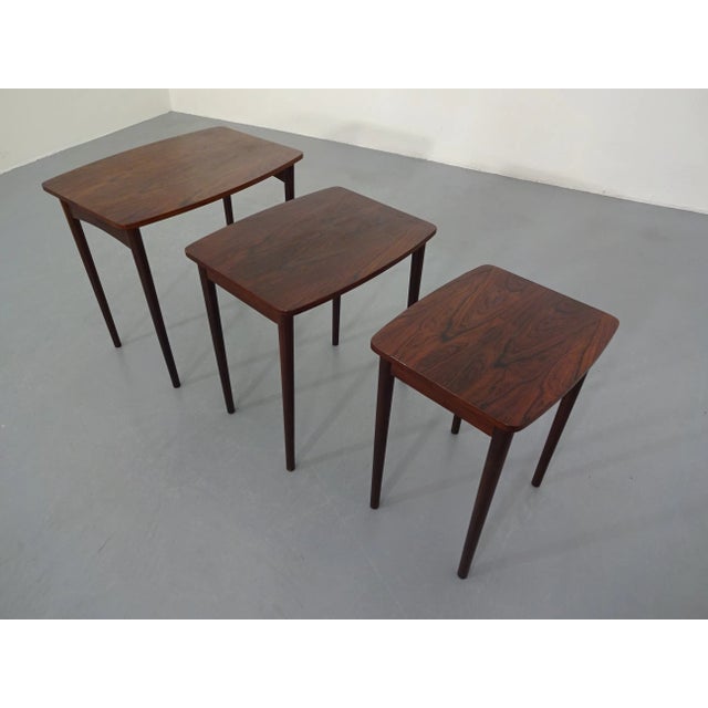 Danish Rosewood Nesting Tables, 1960s, Set of 3 For Sale - Image 17 of 18