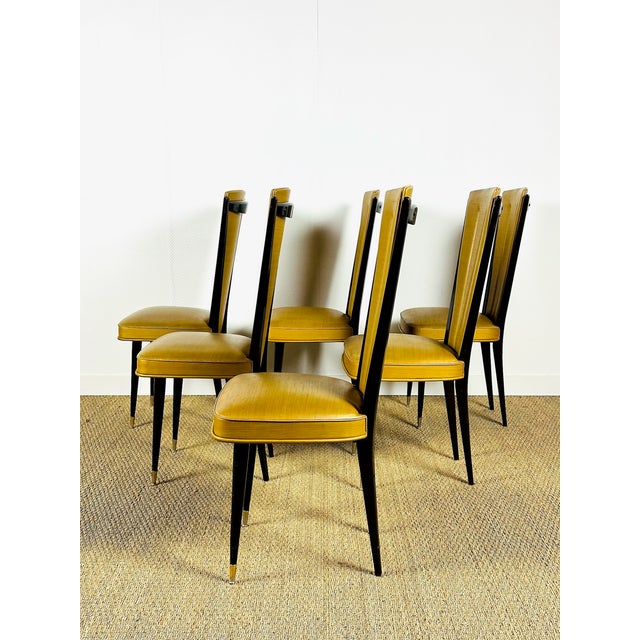Metal French Art Deco Dining Chairs, 1940, Set of 6 For Sale - Image 7 of 18