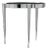 Stainless Fermo Side Table (Stainless Steel & Parchment) For Sale