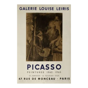 1963 Pablo Picasso Louise Leiris Gallery Exhibition Lithograph Poster