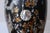 Large Vintage 1960s Vietnamese Black Lacquer & Mother of Pearl Floor Vases - A Pair For Sale - Image 13 of 15