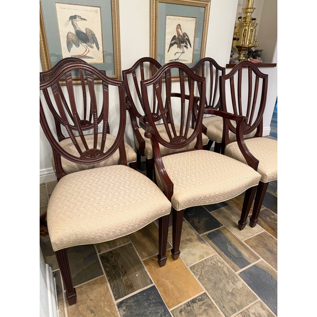Wood 1990s Baker Furniture Mahogany Dining Chairs For Sale - Image 7 of 13