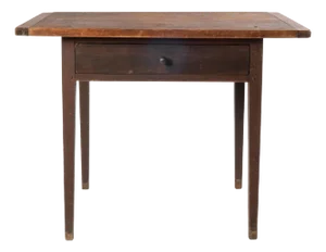 Antique New England Hepplewhite Pine One Drawer Tavern Table