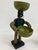 Mid-Century Modern Vintage Mid-Century Modern Folk Art Sculpture With Dual Green Bowls For Sale - Image 3 of 9