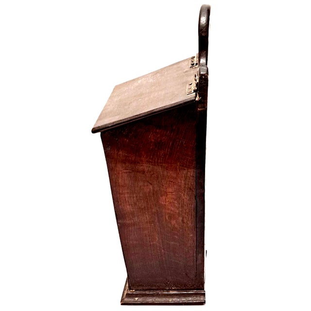 American 19 C Early Oak Candle Box - England For Sale - Image 3 of 5