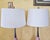 Metal Pair of Vintage Pink Ceramic Table Lamps in Mid-Century Modern Atomic Style -After Gordon Martz For Sale - Image 7 of 18