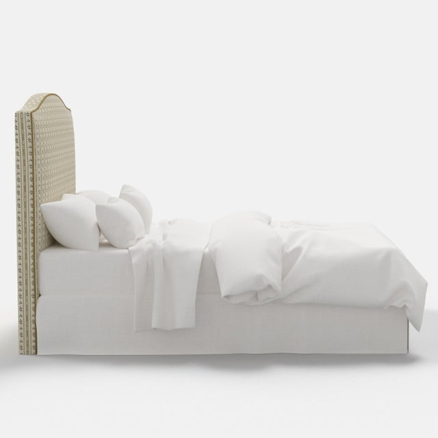 Not Yet Made - Made To Order Stoffer Home x Cloth & Company Elsie Headboard in Botanical Stripe Dijon with Dijon Welt, Queen For Sale - Image 5 of 9