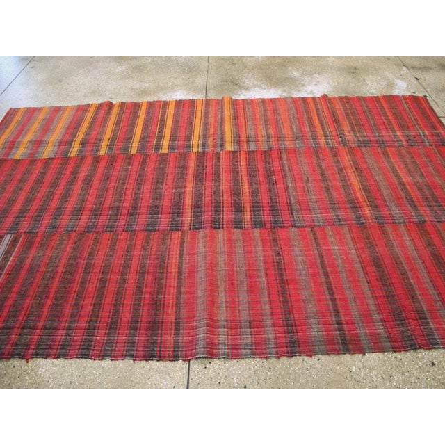 Mid 20th Century Galerie Shabab Collection Mid-20th Century Turkish Flatweave Kilim Accent Carpet For Sale - Image 5 of 7