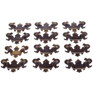Vintage 1940s Chippendale Pull Handles - Set of 12 For Sale