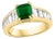 1.58 Ct Cushion Cut Colombian Emerald & 1.5 Ct Diamond Ring in 18K Yellow Gold For Sale