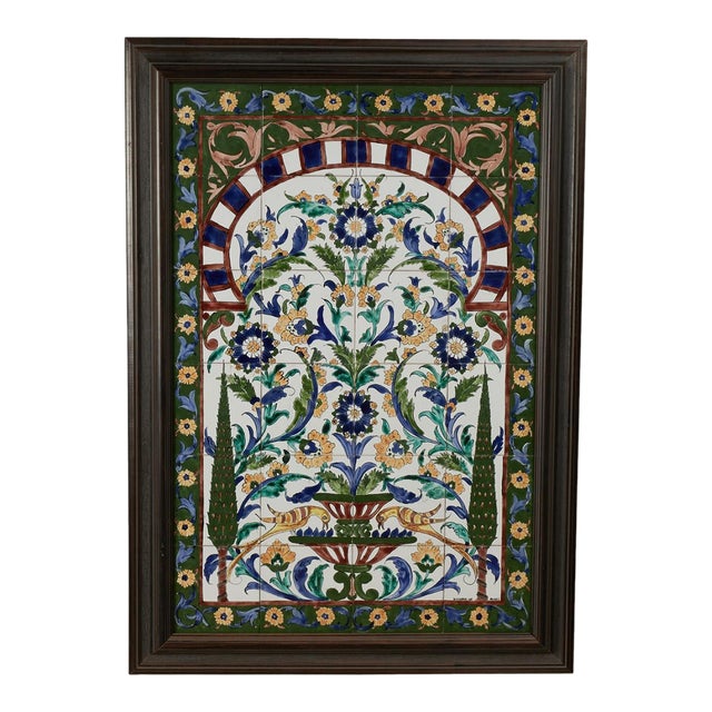 Vintage Italian Classical Tile Frieze For Sale