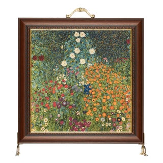Klimt Flowers Tapestry Firescreen For Sale