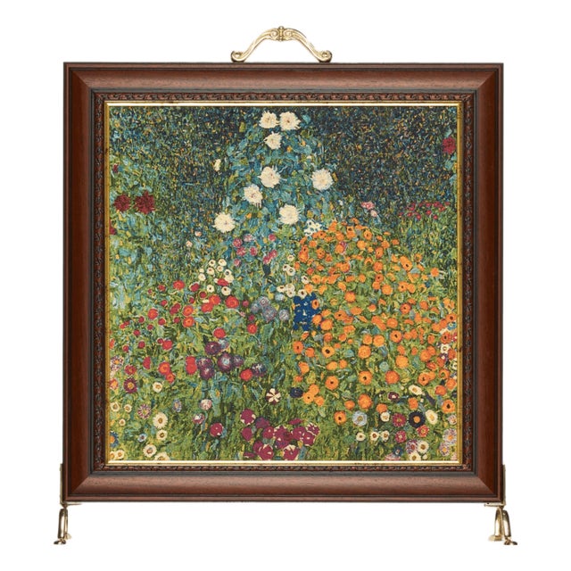 Klimt Flowers Tapestry Firescreen For Sale