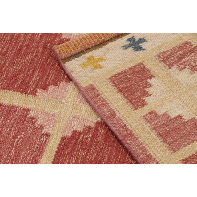 Beige Contemporary Scandinavian Style Geometric Wool Rug, by Rug & Kilim, India For Sale - Image 8 of 10