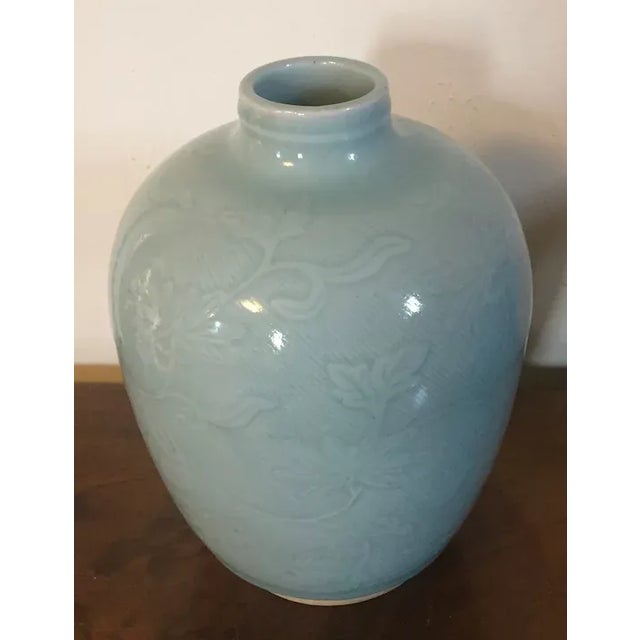 Antique 19th Century Chinese Celadon Porcelain Vase For Sale - Image 10 of 13