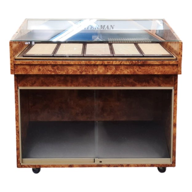 Mobile Display Case with Lighting, 1980s For Sale