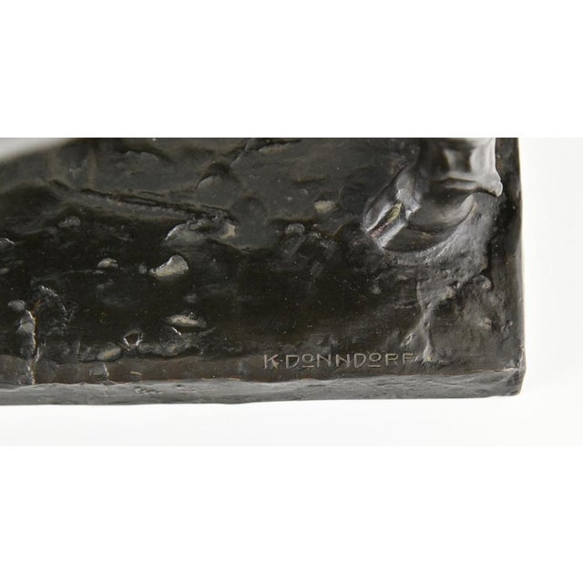 Art Deco Bronze Sculpture by Karl Donndorf, 1930 For Sale - Image 10 of 13