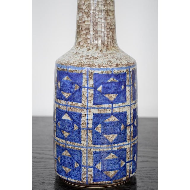 Ceramic table lamp by the Bornholm ceramics manufactory Michael Andersen & Son, 1960s, designed by Marianne Starck. The...