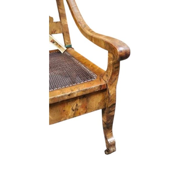 Italian Antique Italian Carved Angel & Dolphin Burlwood Angel Chair For Sale - Image 3 of 5