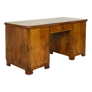 Art Deco Desk in Wood For Sale