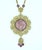Amethyst Goldette Amethyst Glass Intaglio Pendant Necklace, 1960's For Sale - Image 8 of 12