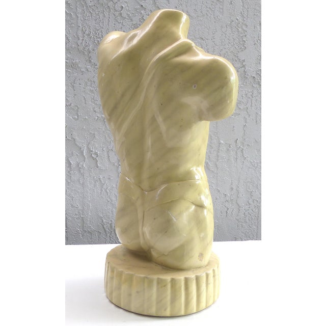 Art Deco Male Torso Ceramic Sculpture by Images d'Art Chairish