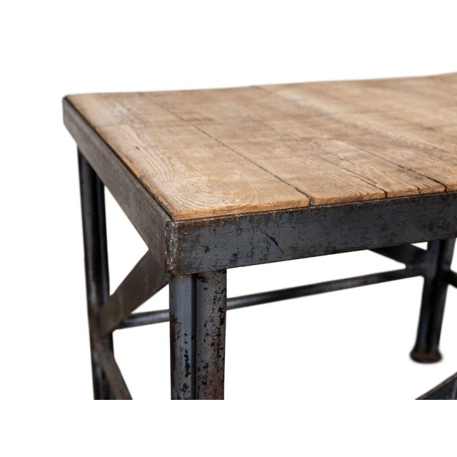Vintage Industrial Style Side Table For Sale - Image 4 of 5
