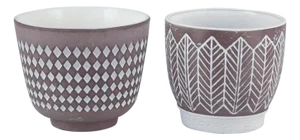 Vintage Swedish Ceramic Plant Pots by Ingrid Atterberg for Upsala Ekeby, 1960s, Set of 2