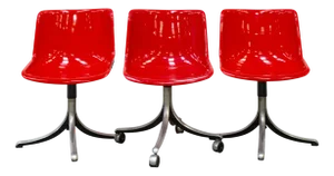 Modus Swivel Chairs by Osvaldo Borsani for Tecno, 1970s, Italy, Set of 3