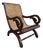 Vintage British Colonial Caned Plantation Chair For Sale