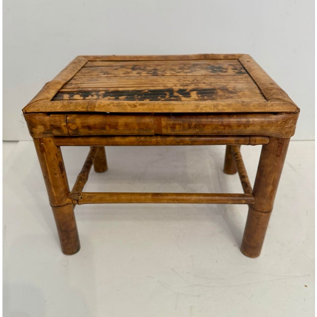 Stacking Bamboo Burnt Tortoise Plant Stands For Sale - Image 9 of 12