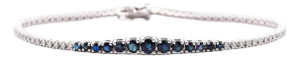 3 Carat Sapphire & Diamond Graduated Tennis Bracelet