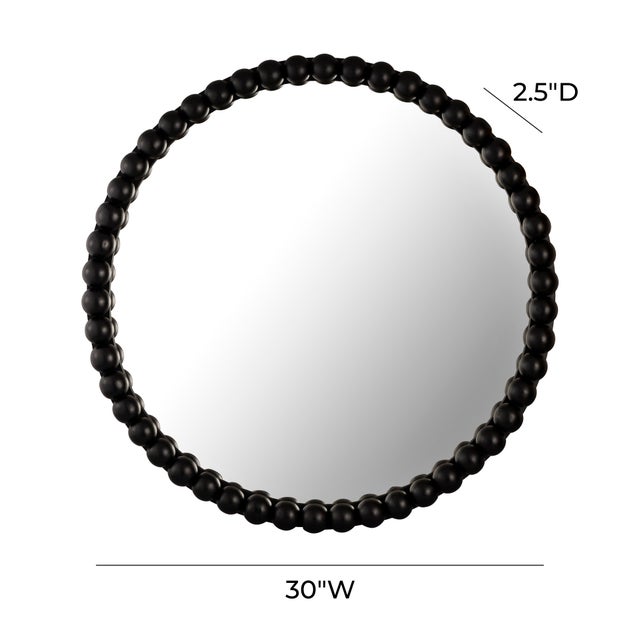 2020s Baria Black Wooden Mirror For Sale - Image 5 of 7