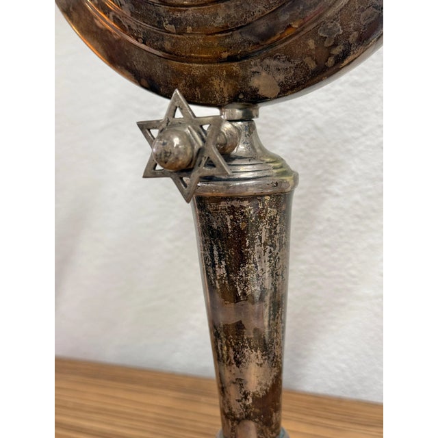 Early 20th Century Early 20th Century Silver Plated Menorah For Sale - Image 5 of 12