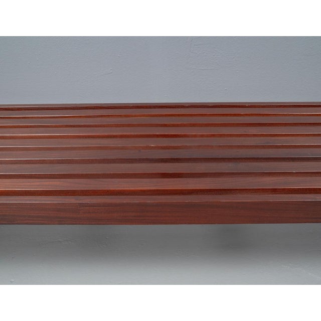 Large Mahogany Bench from Wiener Werkstätten, 1960s For Sale - Image 14 of 18