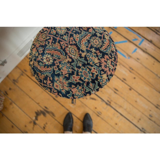 Contemporary Reclaimed Antique Rug Fragment Side Table Stand 6 of 7 For Sale - Image 3 of 6