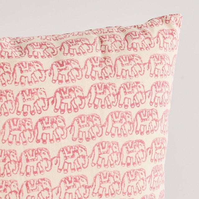 Schumacher Schumacher X Molly Mahon Ellies + Garden Path 20" Pillow in Iron & Rose For Sale - Image 4 of 5