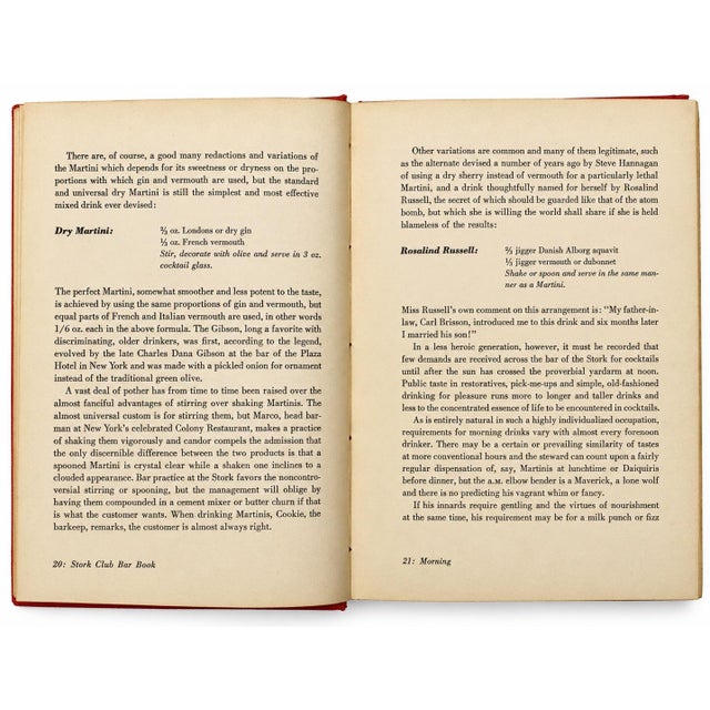 Red The Stork Club Bar Book by Lucius Beebe 1946 For Sale - Image 8 of 12