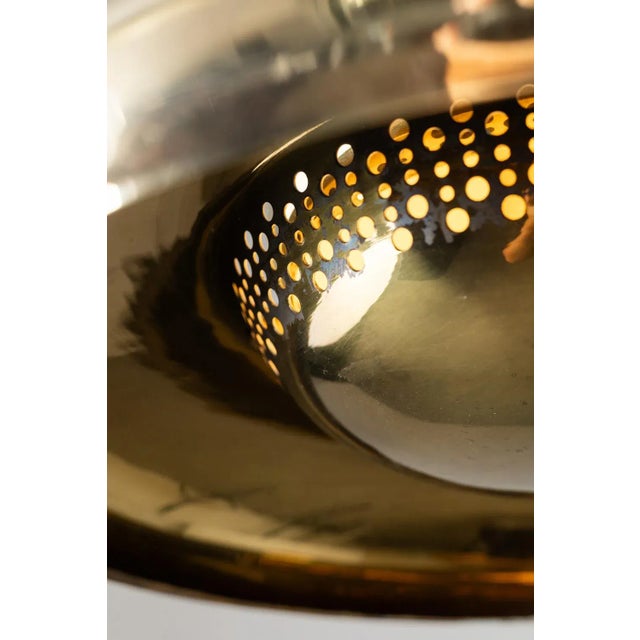 Gold Brass Pendant Lamp by Afra & Tobia Scarpa for Flos, 1960s For Sale - Image 8 of 9