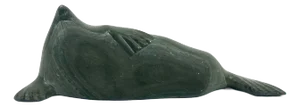 Inuit Art Seal Sculpture by Sarah Meeko Nastapoka, 1950s