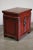 Asian Antique Late 20th Century Red Lacquered Nightstand For Sale - Image 3 of 7